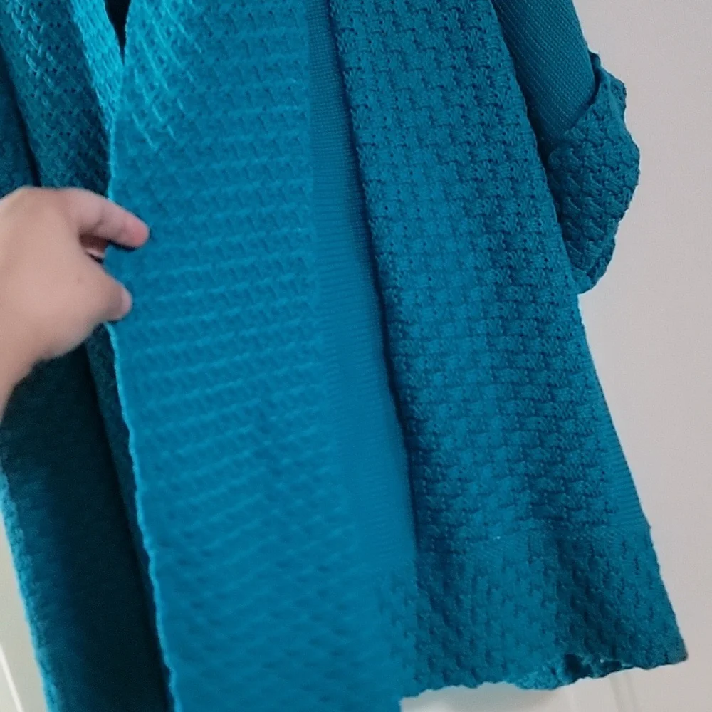 Ruby Rd. Turquoise Textured Cardigan - Picture 4 of 7